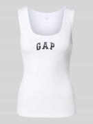GAP Tanktop mit Label-Print in Weiss, Größe M