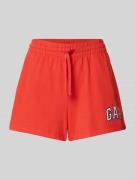 GAP Sweatshorts mit elastischem Bund in Rot, Größe L