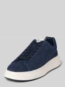 Guess Ledersneaker mit Label-Patch Modell 'ELBA' in Marine, Größe 40