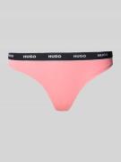 HUGO String mit elastischem Logo-Bund in Pink, Größe L