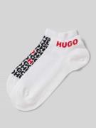 HUGO Sneakersocken mit Label-Detail im 2er-Pack in Weiss, Größe 39-42