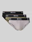 BOSS Slip aus Baumwoll-Elasthan-Mix im 3er-Pack in Hellgrau, Größe L