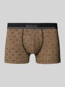 BOSS Regular Fit Trunks aus Baumwoll-Mix in Beige, Größe L