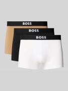 BOSS Regular Fit Trunks aus Baumwoll-Elasthan-Mix im 3er-Pack in Beige...