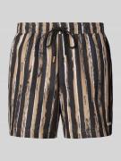 BOSS Regular Fit Badeshorts mit Mesheinsatz in Black, Größe L