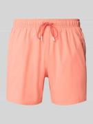 BOSS Badeshorts mit Mesh-Einsatz in Lachs, Größe M