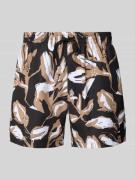 BOSS Regular Fit Badeshorts mit Mesheinsatz in Black, Größe L
