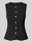 Marc Cain Slim Fit Weste mit Rundhalsausschnitt in Black, Größe 34