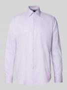 BOSS Regular Fit Businesshemd mit Strukturmuster in Flieder, Größe 41