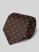BOSS Seidenkrawatte mit Allover-Muster in Dunkelbraun, Größe 1