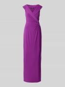 Lauren Ralph Lauren Abendkleid mit V-Ausschnitt Modell 'LEONIDAS' in A...