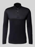 Emporio Armani Slim Fit Poloshirt mit Knopfleiste in Marine, Größe L