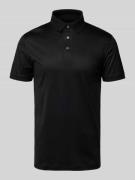 Emporio Armani Regular Fit Poloshirt mit Label-Print in Black, Größe X...
