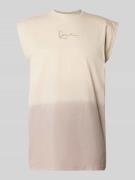 KARL KANI Tanktop mit Label-Stitching in Beige, Größe L