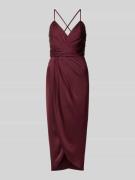 V by Vera Mont Abendkleid in Wickel-Optik in Bordeaux, Größe 34
