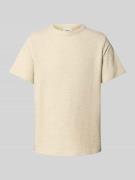 Forét T-Shirt mit geripptem Rundhalsausschnitt Modell 'WILLOW' in Offw...