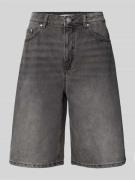 Review Baggy Fit Jeans Shorts im 5-Pocket-Design - Jorts in Dunkelgrau...