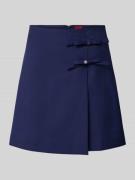 HUGO A-Linie Minirock mit Leinen-Anteil Modell 'Ralime' in Marine, Grö...