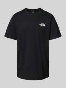 The North Face T-Shirt mit Label-Print in Metallic Black, Größe L