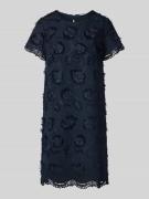 ZABAIONE Minikleid mit Häkelspitze in Marine, Größe M
