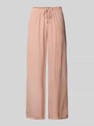 Review Wide Leg Stoffhose mit Tunnelzug in Altrosa, Größe L