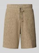 JAKE*S STUDIO MEN Shorts mit elastischem Bund in Beige, Größe L