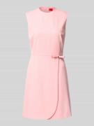 HUGO Minikleid mit Schleifen-Detail Modell 'Kanine' in Rosa, Größe 38