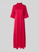 Drykorn Maxikleid mit Stehkragen und 1/2-Arm in Pink, Größe 36