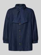 Luisa Cerano Regular Fit Bluse mit Schluppe und 3/4-Arm in Dunkelblau,...