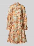 Christian Berg Cocktail Knielanges Cocktailkleid mit Bindegürtel in Li...