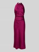 Hey Kyla Cocktailkleid mit rückseitiger Schnürung in Kirsche, Größe 40