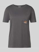 Jake*s Casual T-Shirt mit Brusttasche in Dunkelgrau, Größe M
