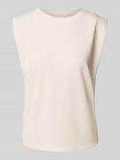 Jake*s Collection Regular Fit T-Shirt mit Kappärmeln in Beige, Größe X...