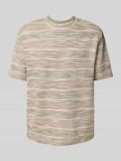 MCNEAL T-Shirt mit Strukturmuster in Sand, Größe L