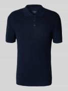 MCNEAL Strickpolo mit kurzer Knopfleiste in Dunkelblau, Größe S