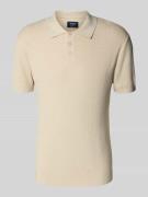 MCNEAL Strickpolo mit kurzer Knopfleiste in Sand, Größe M