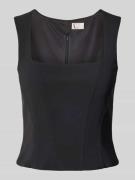 V by Vera Mont Top mit Karree-Ausschnitt in Black, Größe 34