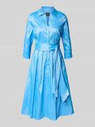 Adrianna Papell Cocktailkleid mit Bindegürtel in Hellblau, Größe 34