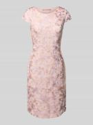Christian Berg Cocktail Knielanges Cocktailkleid mit Allover-Stitching...