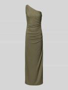 Jake*s Cocktail Schimmerndes Maxikleid mit One-Shoulder-Träger in Oliv...