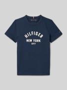 Tommy Hilfiger Kids Regular Fit T-Shirt aus reiner Baumwolle in Marine...