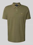MCNEAL Poloshirt mit Label-Stitching in Oliv, Größe L