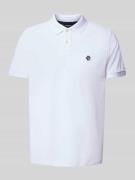 MCNEAL Poloshirt mit Label-Stitching in Weiss, Größe L