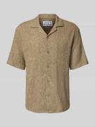 JAKE*S STUDIO MEN Regular Fit Freizeithemd mit Reverskragen in Beige, ...