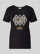 s.Oliver RED LABEL Regular Fit T-Shirt mit Frontprint in BLACK, Größe ...