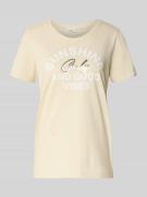s.Oliver RED LABEL Regular Fit T-Shirt mit Frontprint in Sand, Größe 3...