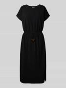s.Oliver RED LABEL Relaxed Fit Midikleid aus Baumwoll-Stretch in BLACK...