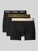 HUGO Boxershorts mit elastischem Logo-Bund im 3er-Pack in Black, Größe...