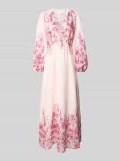 Neo Noir Maxikleid mit V-Ausschnitt Modell 'SILFI' in Hellrosa, Größe ...