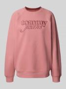 Tommy Jeans Oversized Sweatshirt aus Baumwoll-Mix in Rostrot, Größe M